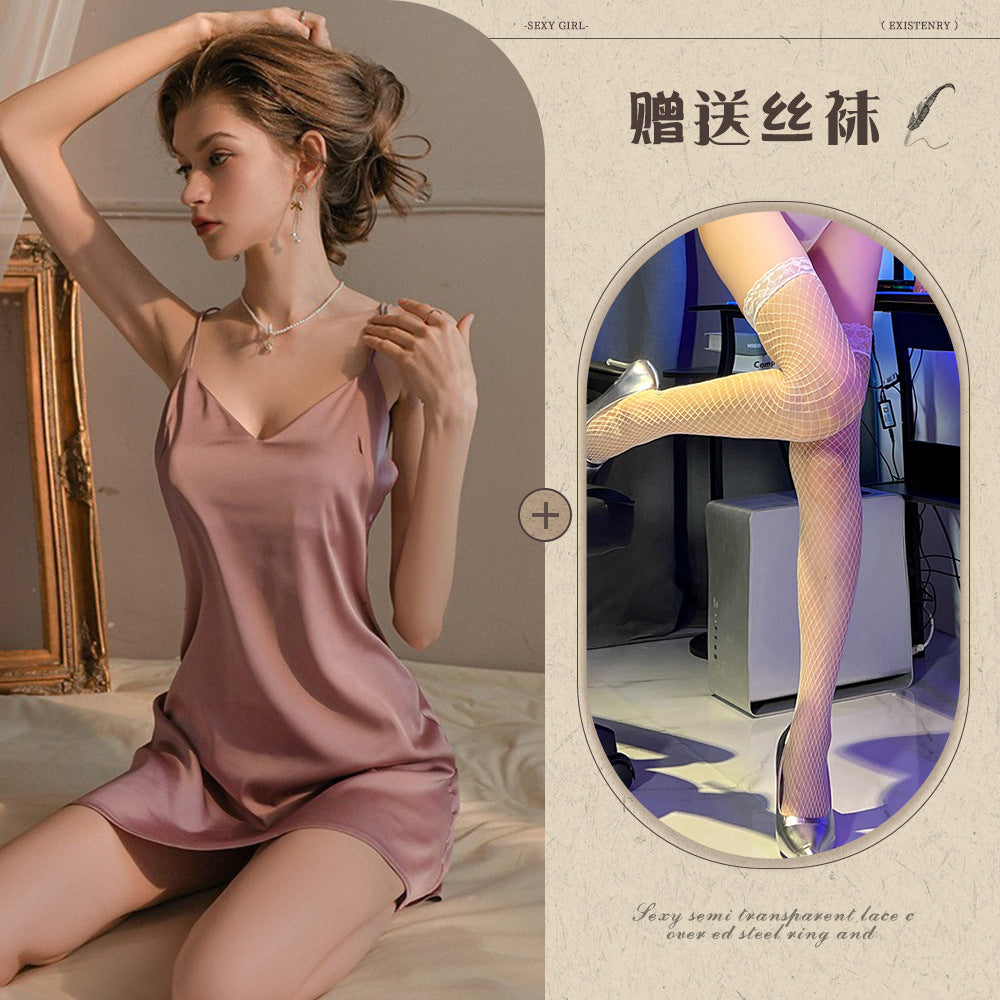 Backless Chemise Set