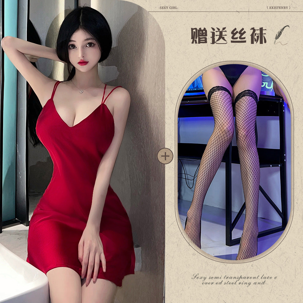 Backless Chemise Set