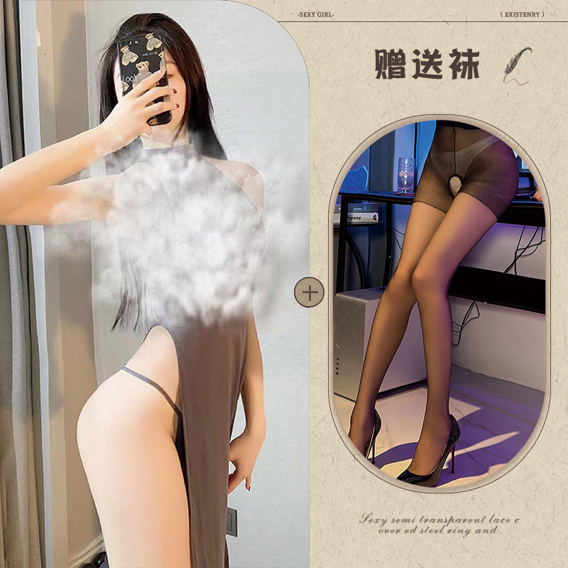 Silk Side-Slit Chemise