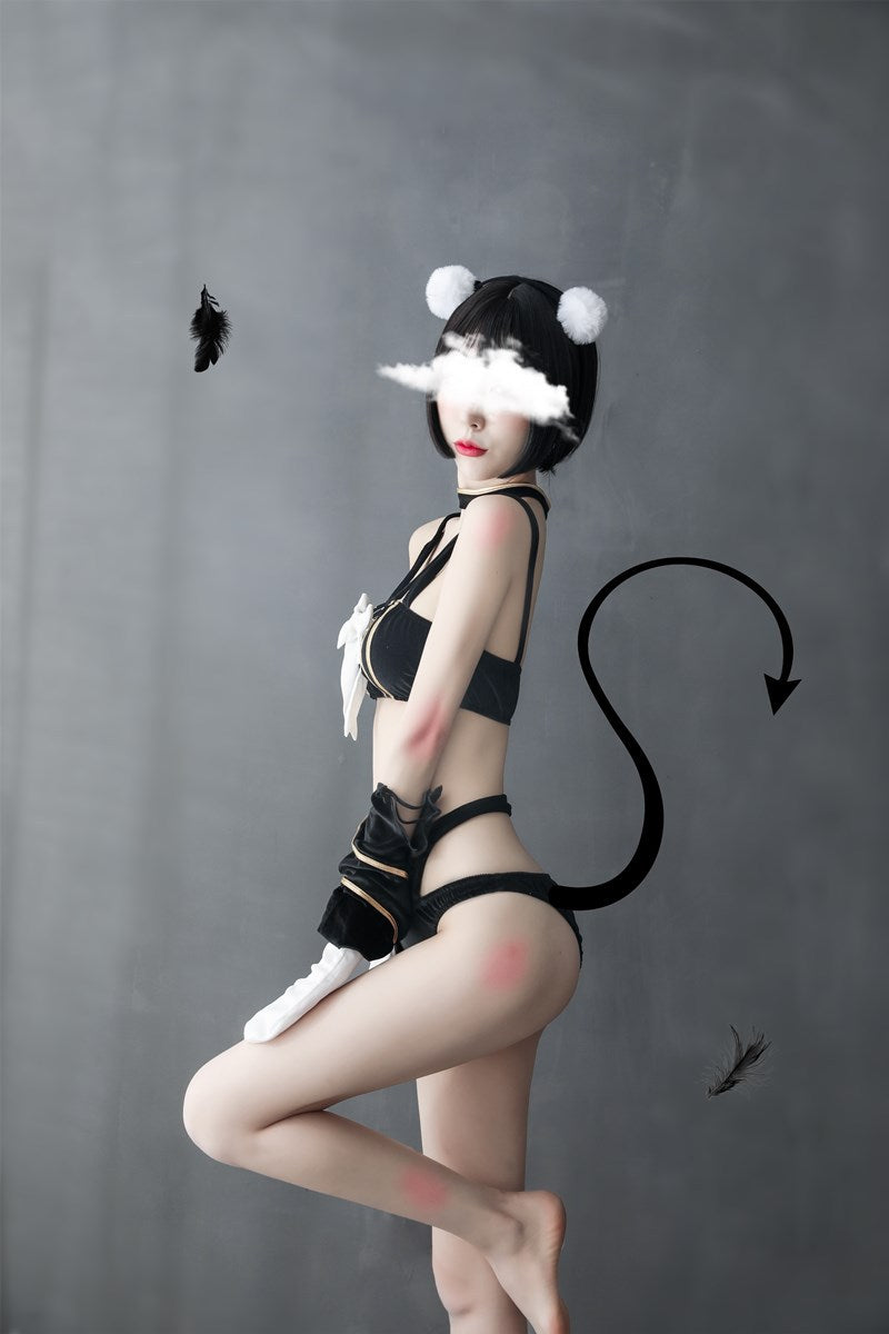 Catwoman Corset with Cut-Out Design