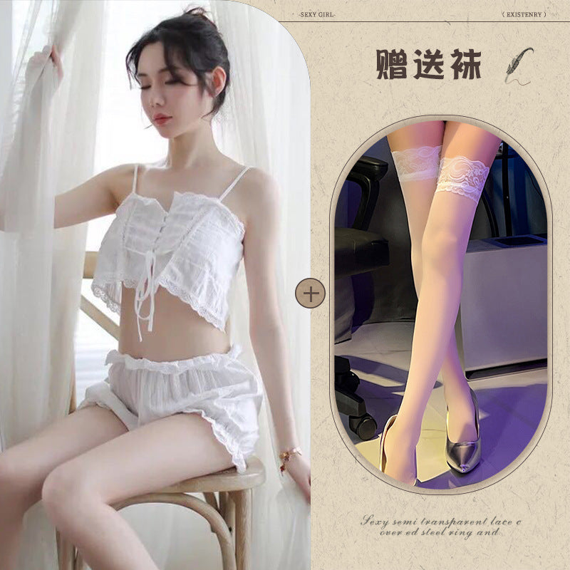 Strapless Lace Teddy Set