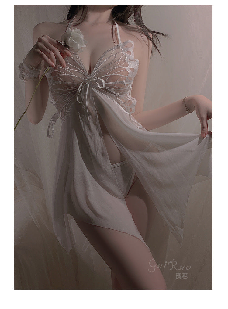 Butterfly Sheer Lingerie Nightgown