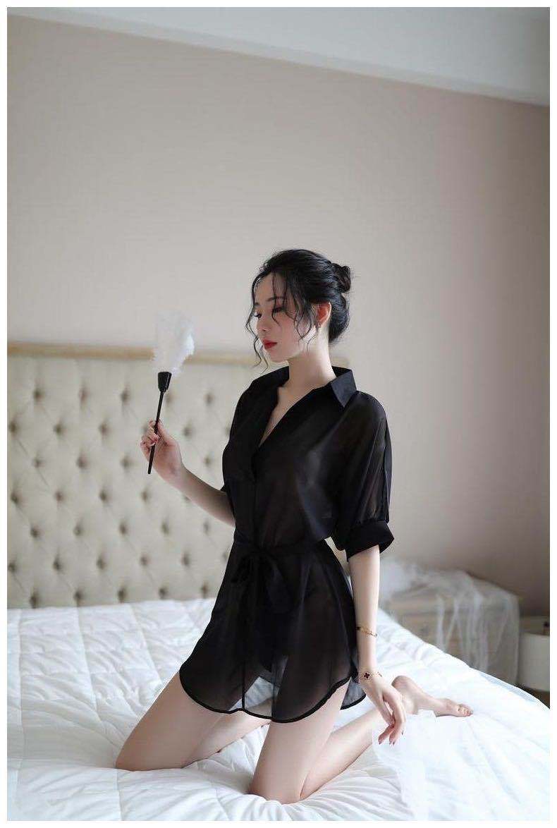 Transparent na Robe Set