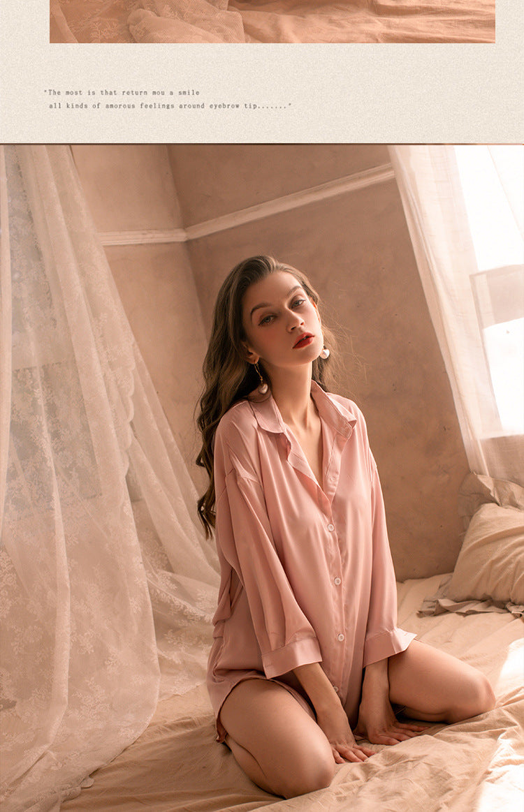 Oversized Satin Pajama Set