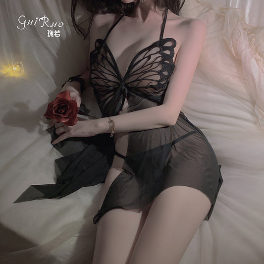Butterfly Sheer Lingerie Nightgown