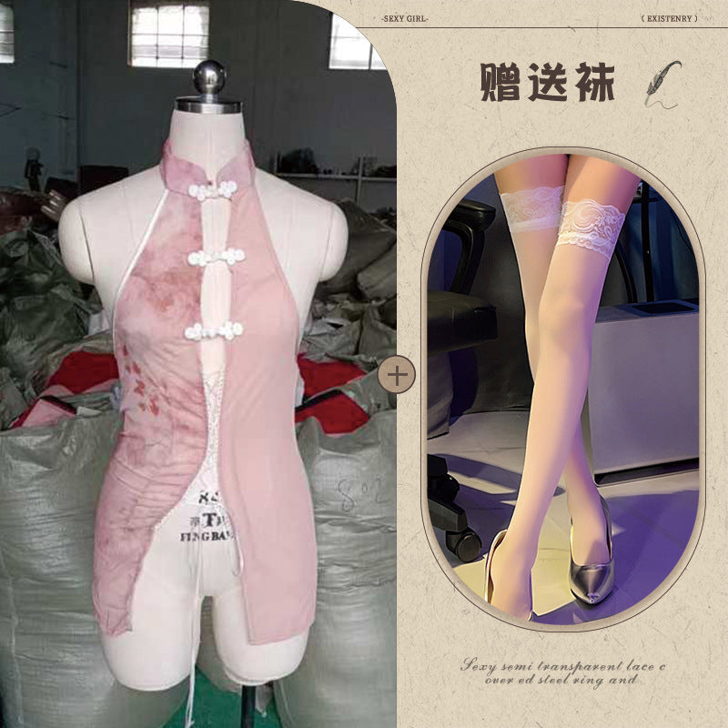 Tie-Dye Qipao Dress