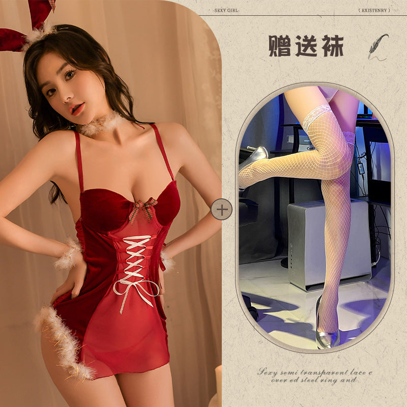 Petite Christmas Lingerie Dress