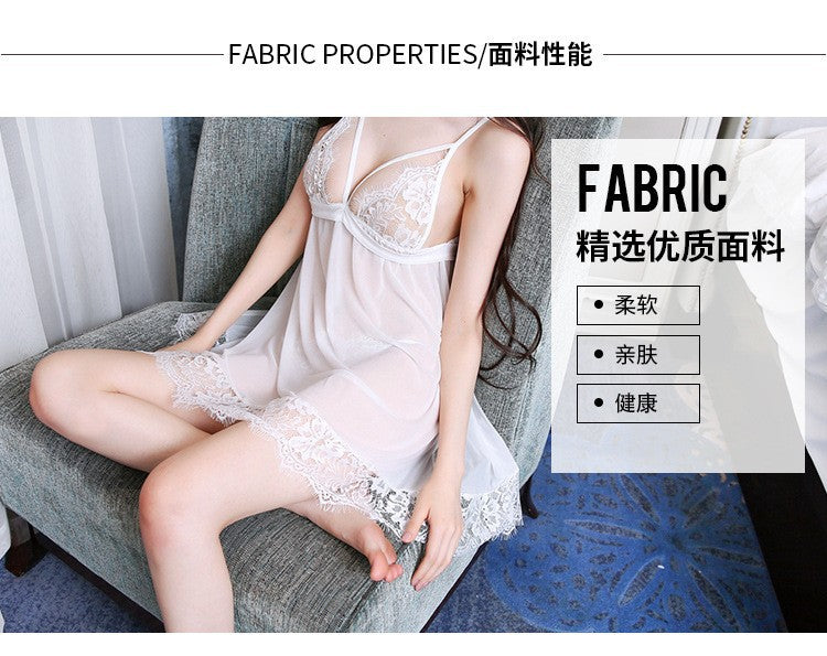 Nude-Tone Lace Pajama Se