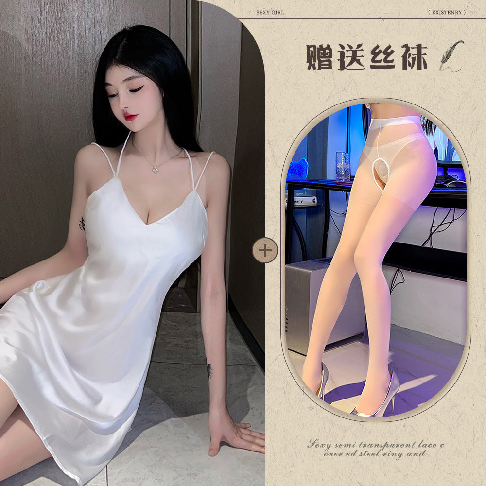 Backless Chemise Set