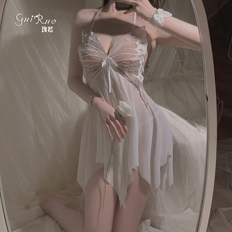 Butterfly Sheer Lingerie Nightgown