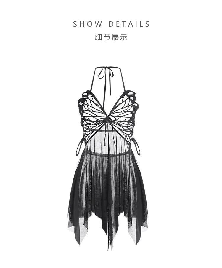 Butterfly Sheer Lingerie Nightgown