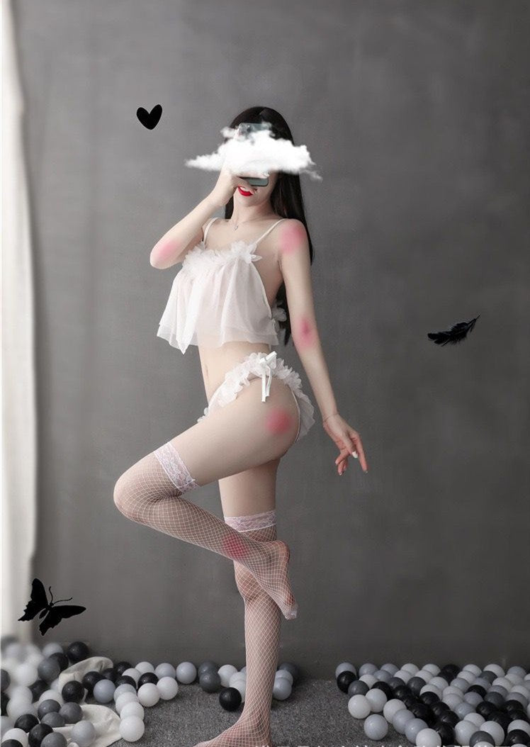 Floral Mesh Nightdress