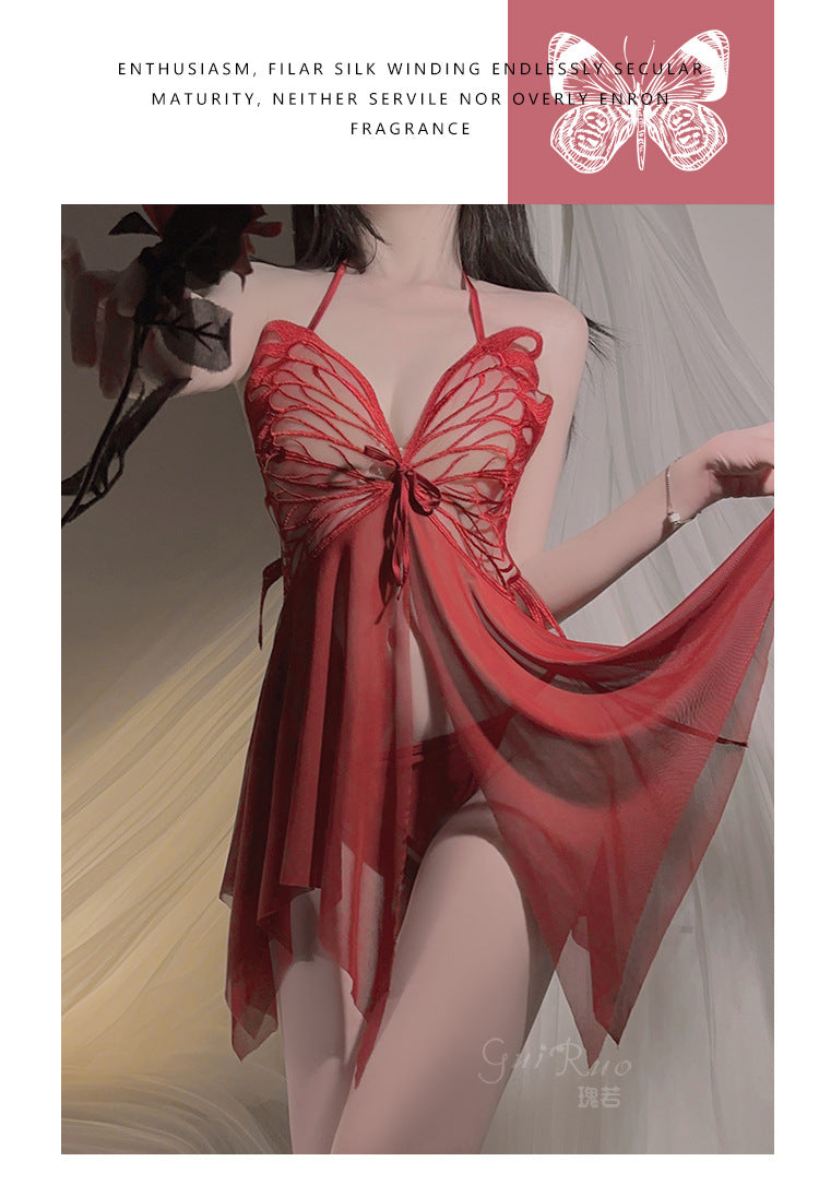 Butterfly Sheer Lingerie Nightgown