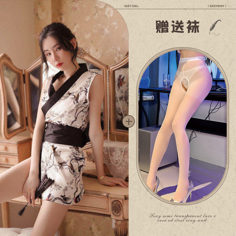 Japanese Kimono Robe Lingerie Set