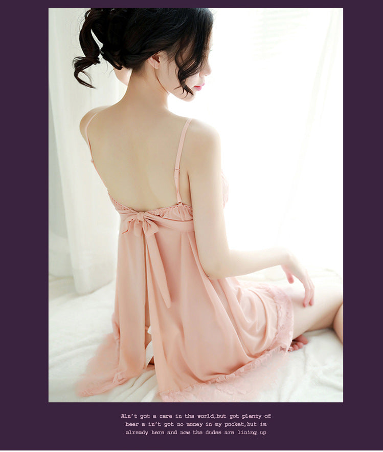 Nude-Tone Lace Pajama Se