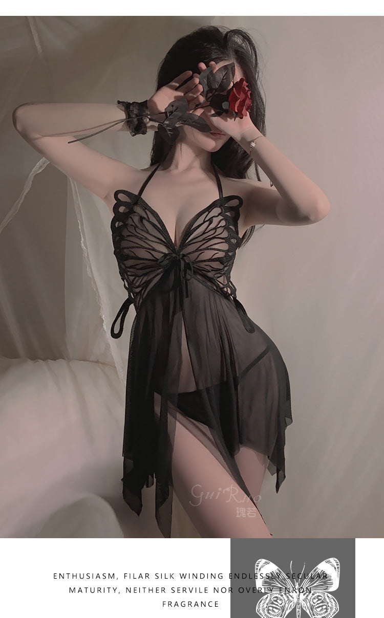 Butterfly Sheer Lingerie Nightgown