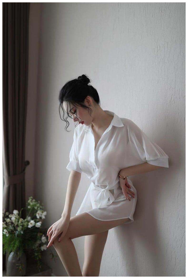 Transparent na Robe Set