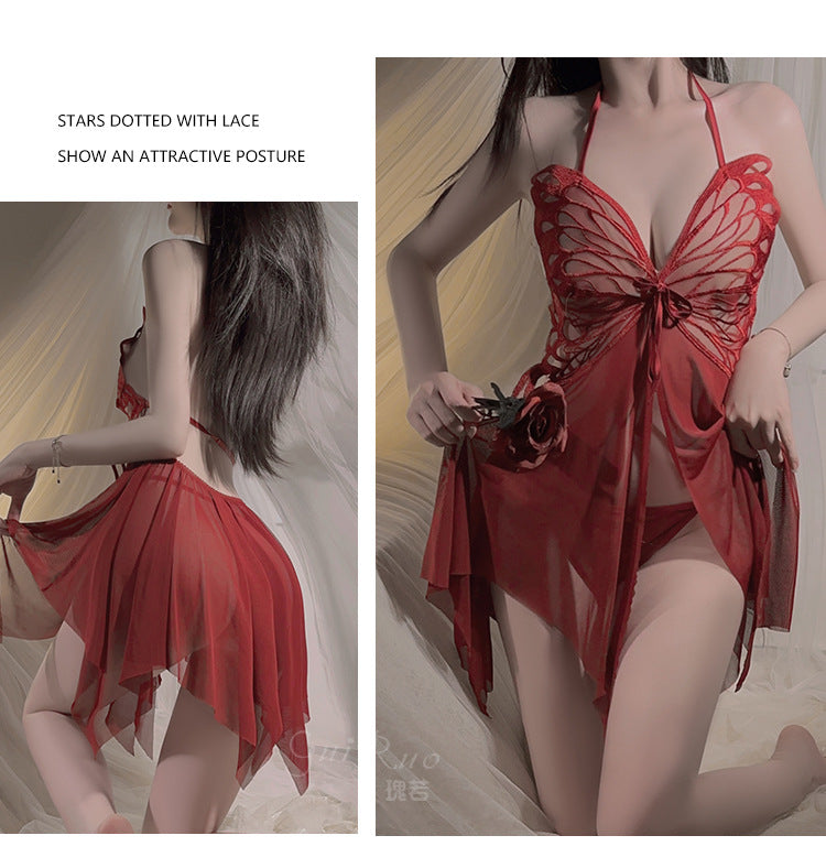 Butterfly Sheer Lingerie Nightgown