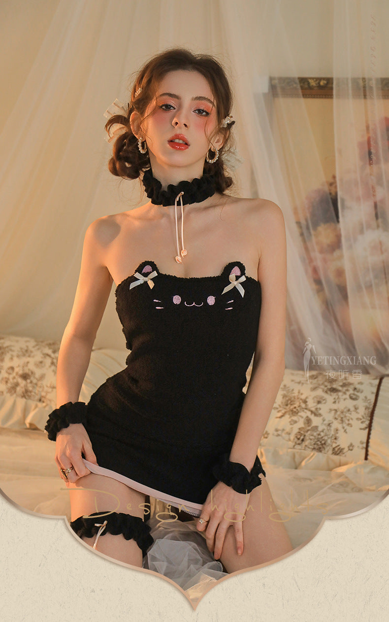 Cat Print Bodycon Dress