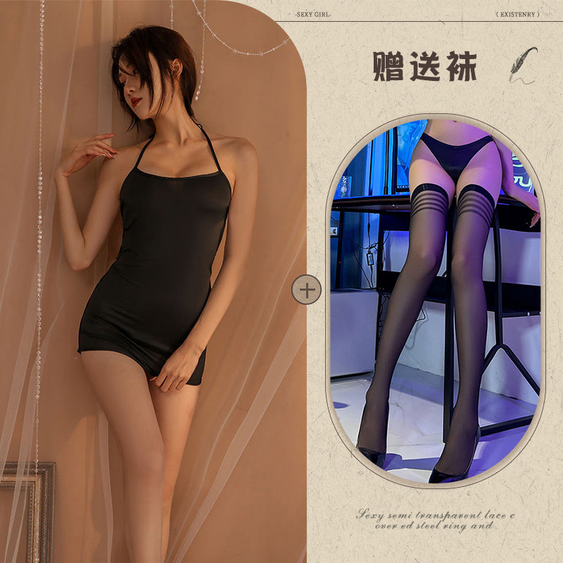 U-cut Sheer Nightdress