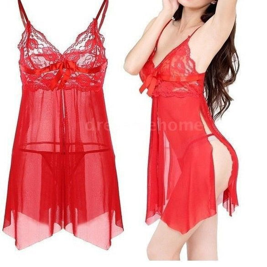 Transparent Panel Nightgown