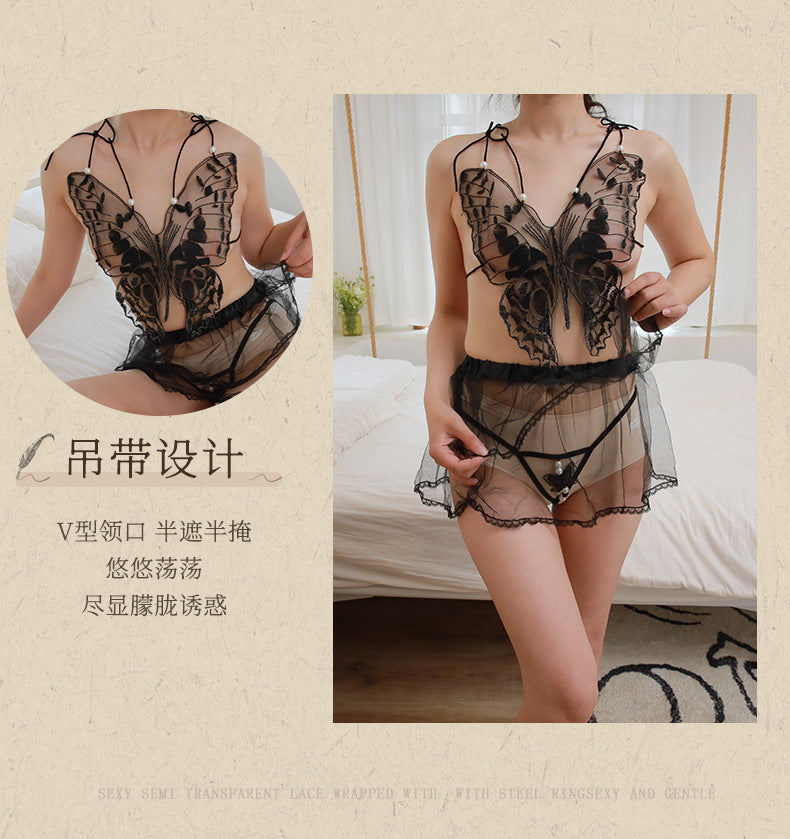 Black Sheer Sweet & Spicy Bralette Set