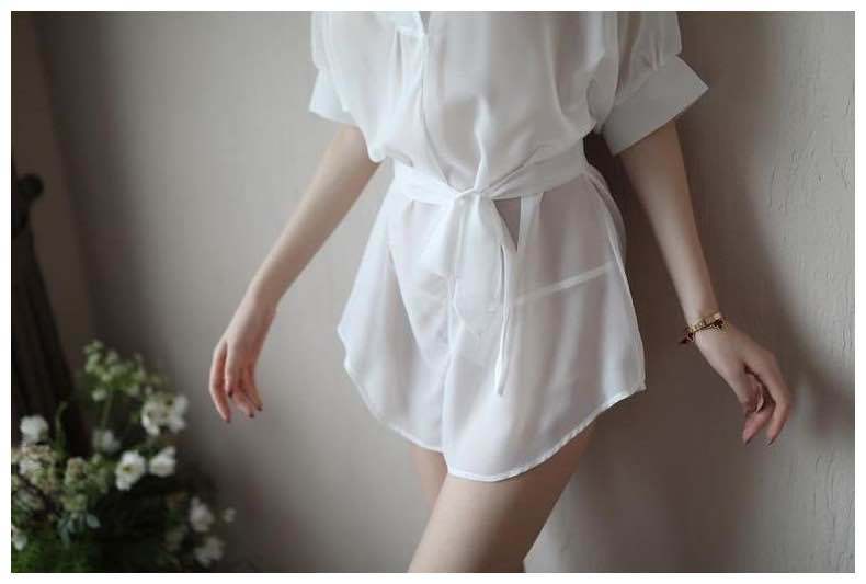 Transparent na Robe Set