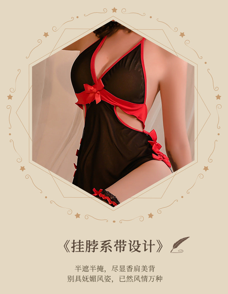 Black Sheer Qipao