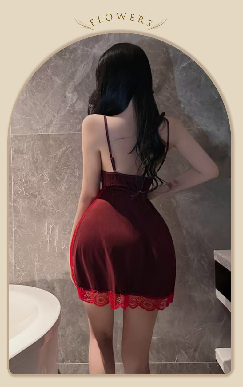 Backless Satin Bow Nightdress
