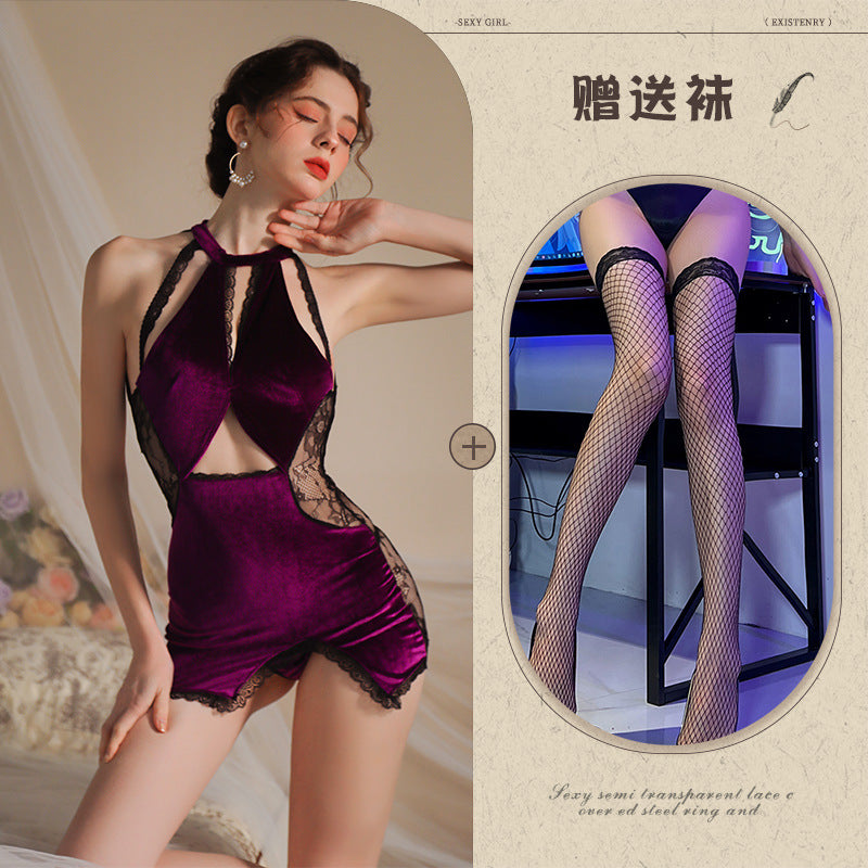 Velvet Qipao Lingerie