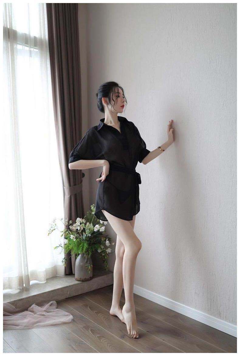 Transparent na Robe Set