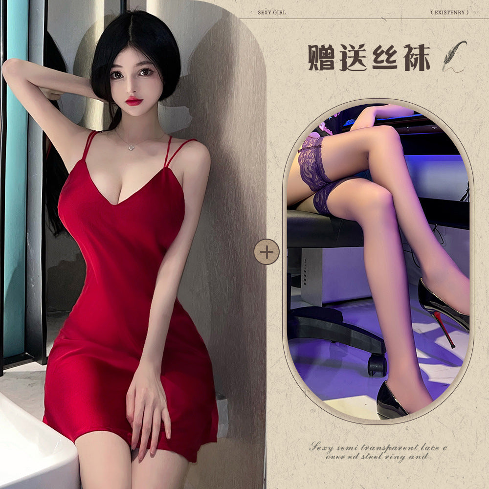 Backless Chemise Set