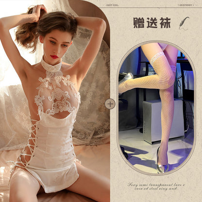 Sheer Qipao Teddy