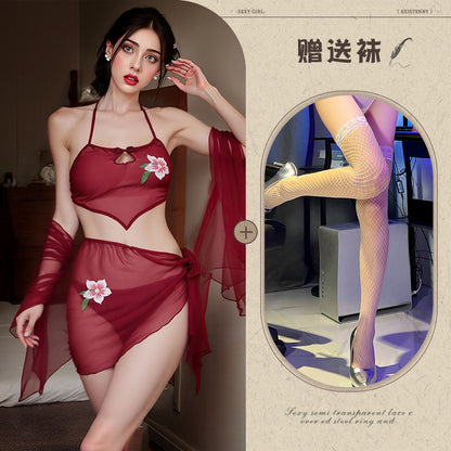 Purple Fishnet Catsuit