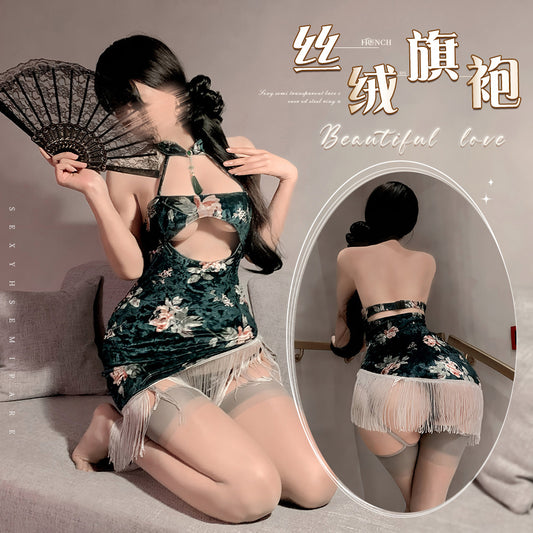 Velvet Qipao Dress 
