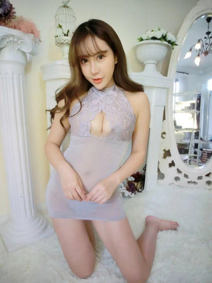 Sheer Qipao Bodysuit