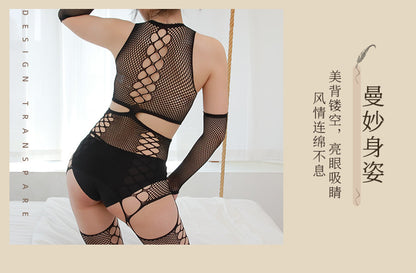 Sheer Gloves Bodysuit