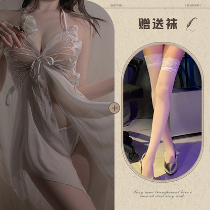 Butterfly Sheer Lingerie Nightgown