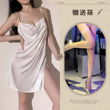 Silk Slit Chemise