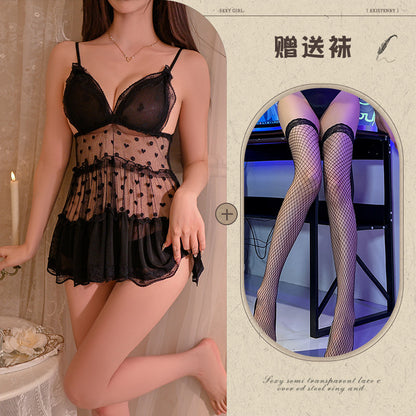 Sheer Lace Babydoll Nightie