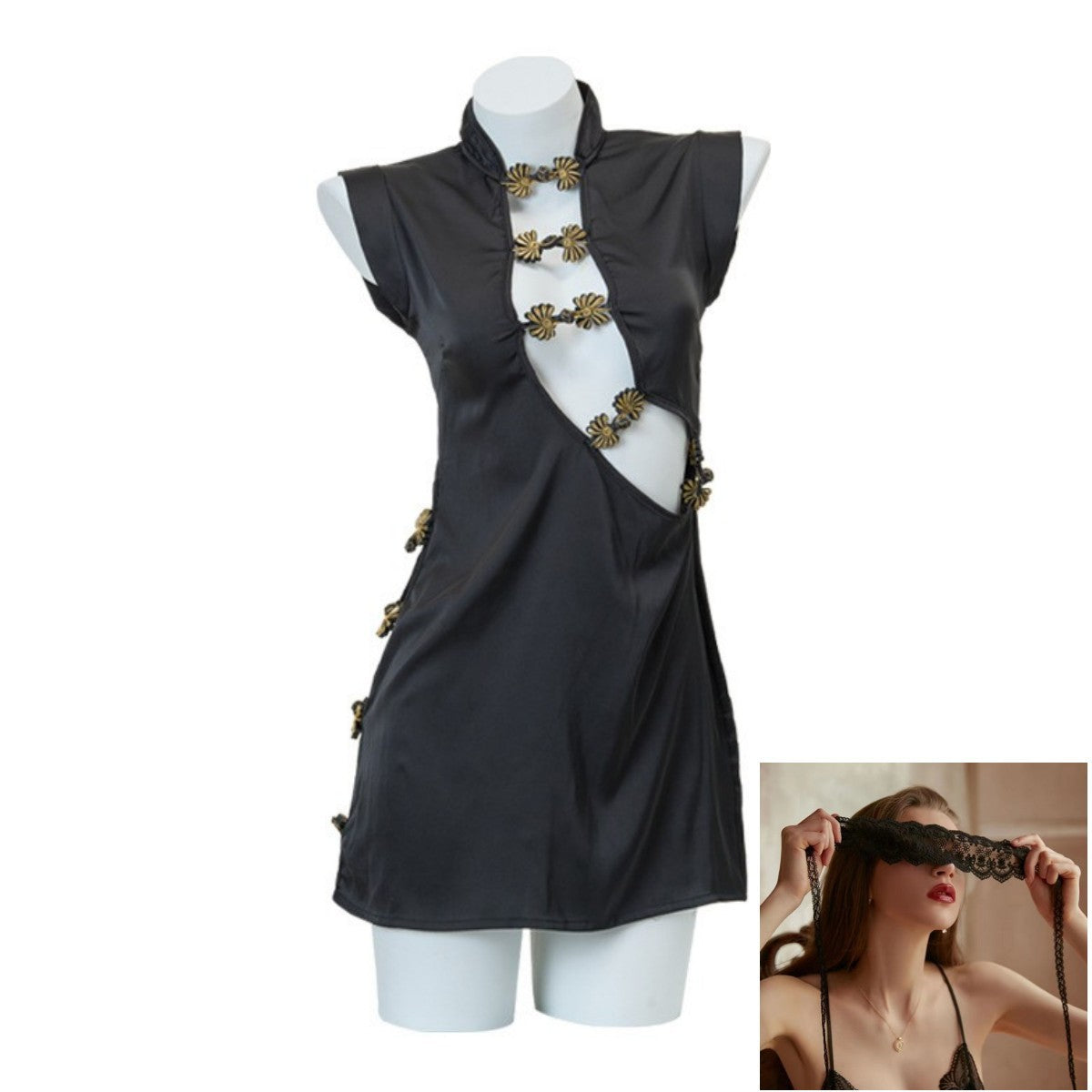 Cut-out Qipao Lingerie