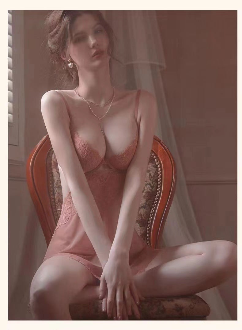 Sexy Women's Pajamas Lace Slim Strap Home Nightdress