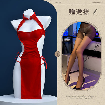 High-Slit Qipao Teddy