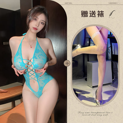 Lace Halter Bodysuit