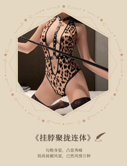 Leopard Studded Bodysuit
