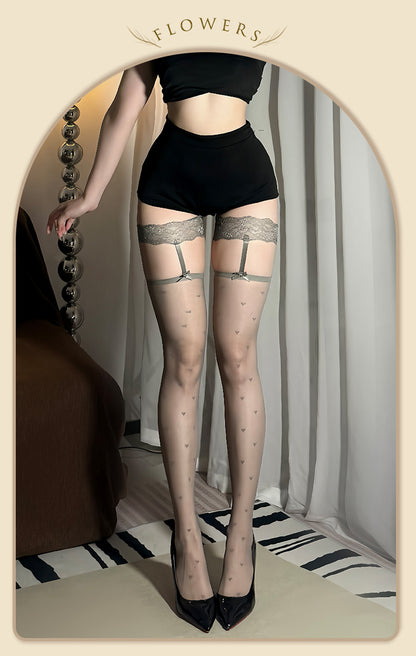 Heart Garter Stockings
