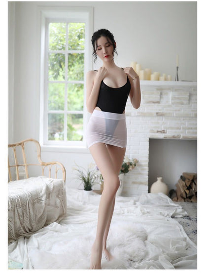 High-Slit Swimwear Bodysuit