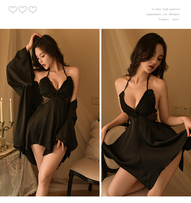 Silk Robe at Chemise Set 