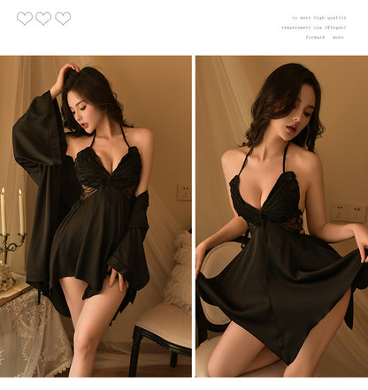 Silk Robe at Chemise Set 
