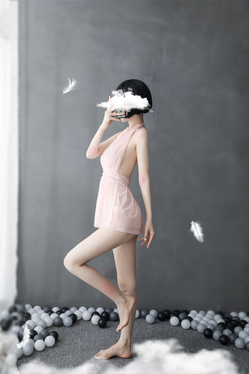 Sheer Backless Nightdress